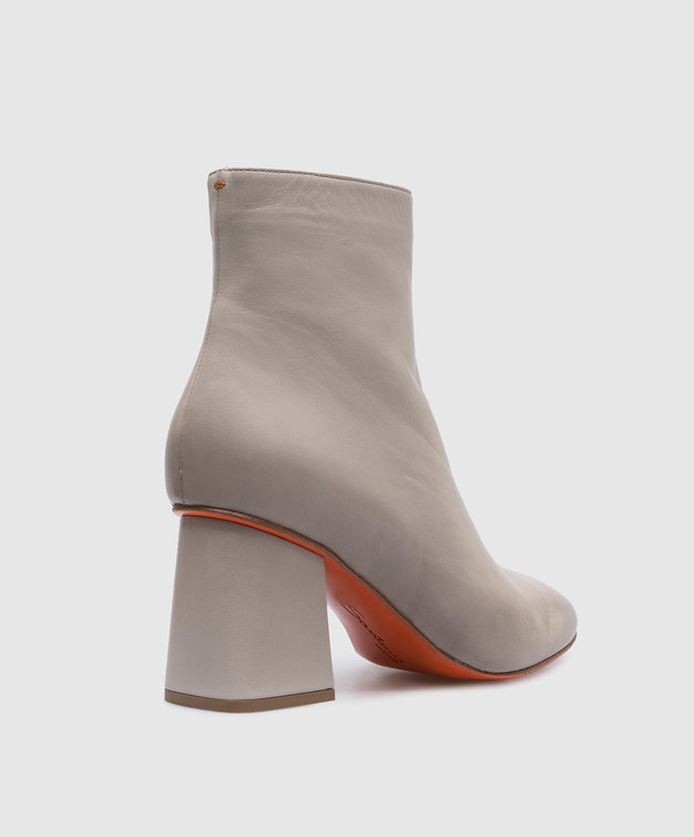 Santoni Сірі шкіряні ботильйони WTCS71141SX1NZZF зображення 3