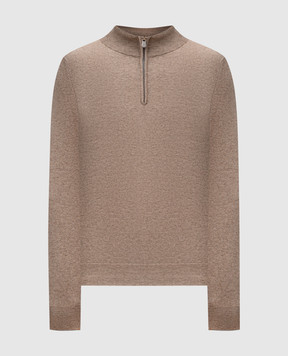 Brunello Cucinelli Бежевий джемпер з кашеміру M2200124