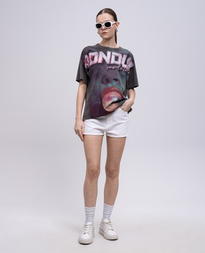 Dondup Білі шорти Evie з патчем логотипа DP769BF0018DPTD