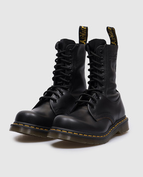 Maison Margiela MM6 Черные кожаные ботинки MM6 x Dr. Martens 1460 S66WU0126P8030