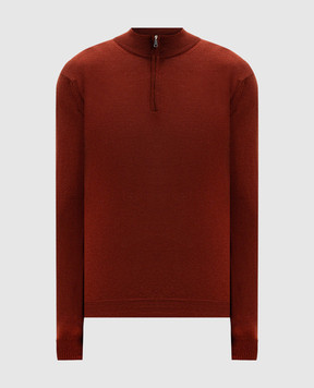 Cashmere&Whiskey Оранжевый джемпер из мериноса шерсти 77397