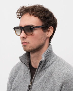 Brunello Cucinelli Коричневі сонцезахисні окуляри з ефектом градієнта MOCPATTS13