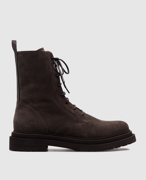 Brunello Cucinelli Сірі замшеві черевики MZSFG3036P