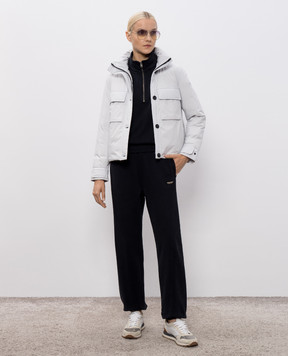 Woolrich Чорні утеплені джогери з принтом логотипа CFWWTR2008FRUT3858