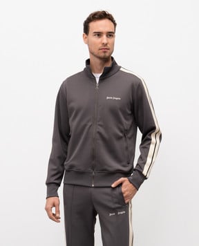 Palm Angels Серая спортивная куртка с логотипом PMBD058F25FAB003