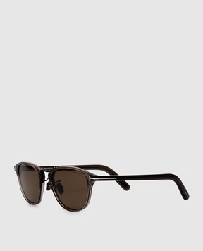 Tom Ford Сірі сонцезахисні окуляри з логотипом FT1049D