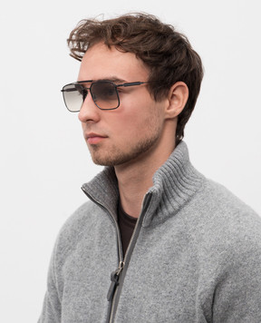 Brunello Cucinelli Чорні сонцезахисні окуляри з ефектом градієнта MOCMULTS16