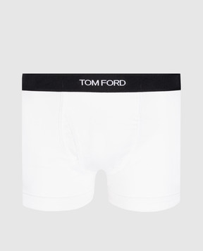 Tom Ford Белые трусы-боксеры с логотипом. T4LC31040