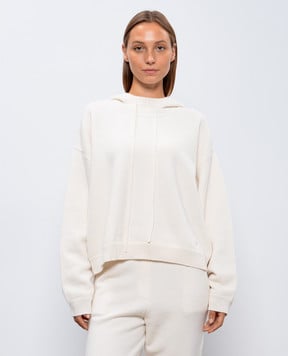 Lou Lou Studio Белые худи SARLA из кашемира с вышивкой SARLA