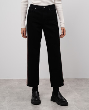 Alexander McQueen Чорні джинси з лампасами 531167