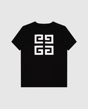 Givenchy Детская черная футболка с принтом логотипа H30718612