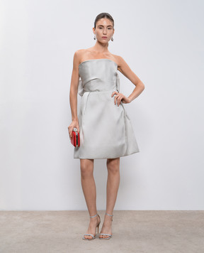 Lanvin Сіра корсетна сукня з шовком з бантом W0207W2165P8A