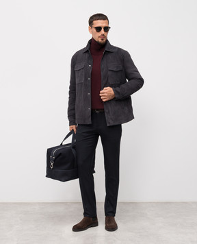 Cashmere&Whiskey Синя замшева куртка LEONARDO0025067