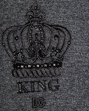 Dolce&Gabbana Дитячий бежевий світшот з люрексом з логотипом L5JWBOG7O0U46