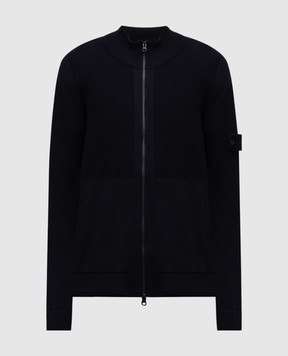 Stone Island Синий кардиган с кашемиром K1S155100002S00FA