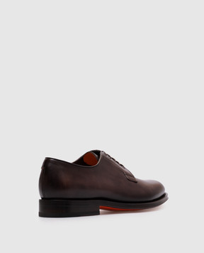 Santoni Коричневі шкіряні дербі MCCO17837PD5HOBR