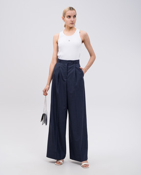 Givenchy Белый топ в рубчике с эмблемой BW70CH3YQS