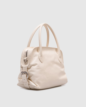Ann Demeulemeester Бежевая кожаная сумка-тоут Birita B0012959LT162