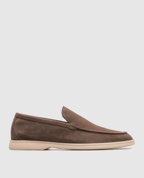 Loro Piana Бежевые замшевые лоферы Summer Walk FAE8124