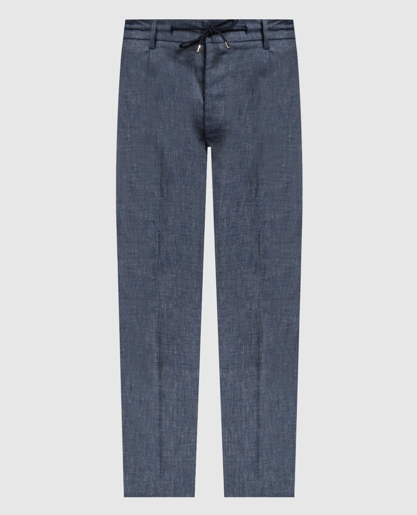 Blue pants ANTON with linen