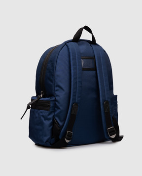 Dolce&Gabbana Дитячий синій рюкзак з монограмою логотипа DG EM0084AU927
