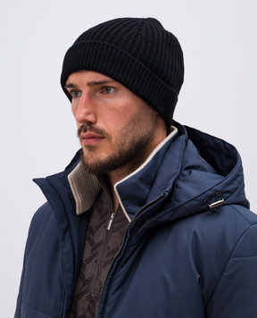 Bertolo Cashmere Черная шапка из кашемира 500019000005