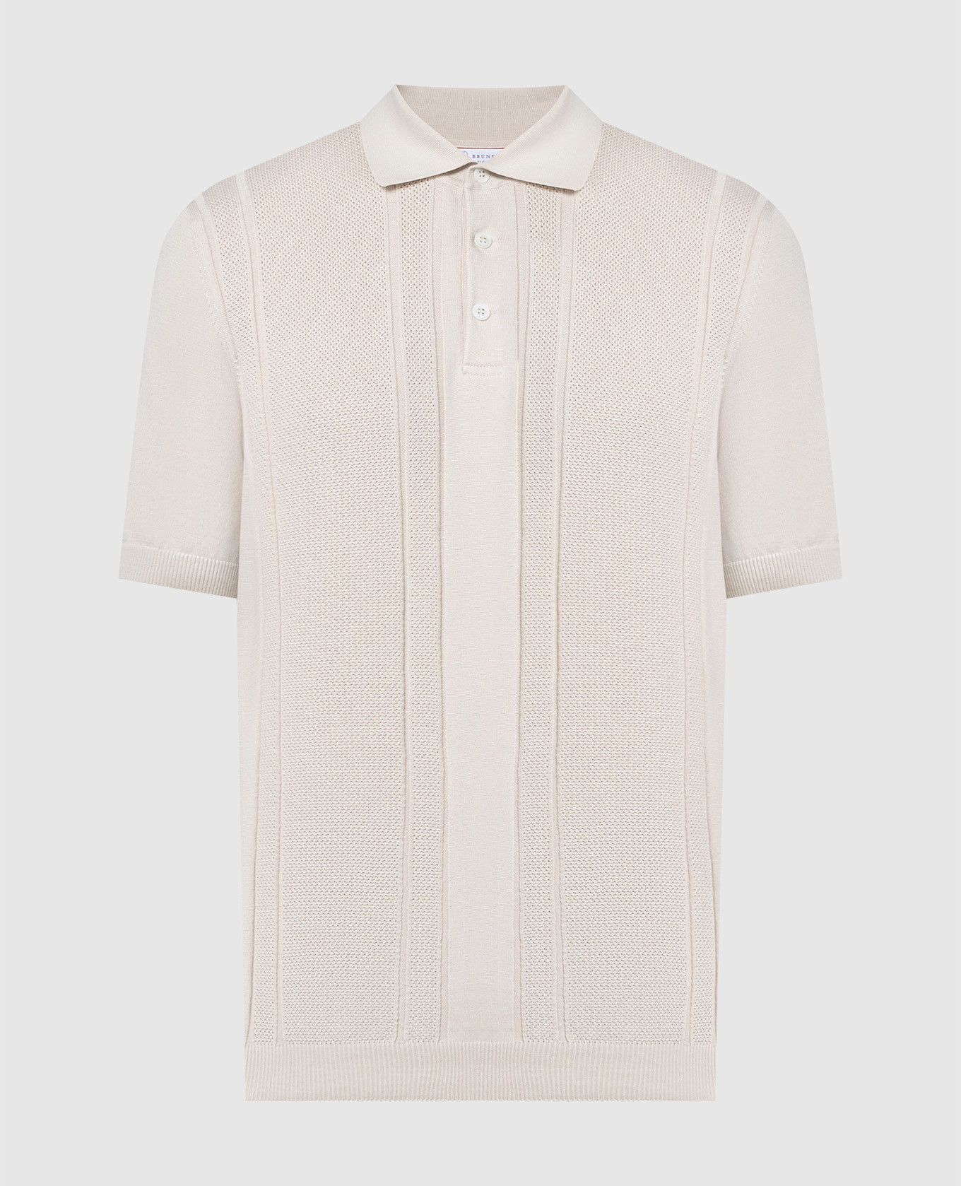 Beige polo with a pattern