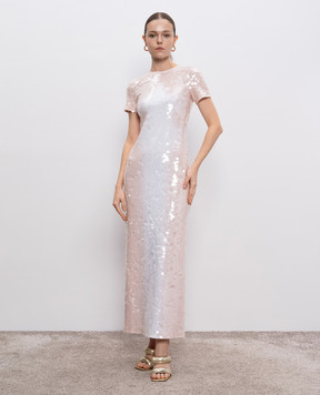 Max Mara Sportmax Бежева сукня максі RANGHI в паєтки RANGHI
