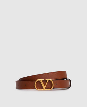 Valentino Коричневий шкіряний ремінь Vlogo 7W2T0SM7IYR