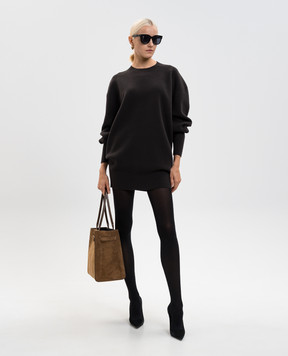 Tom Ford Коричнева сукня міні з вовною і кашеміром ACK685YAX983