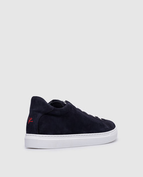 ISAIA Синие замшевые кеды с логотипом SNG018GOAT5