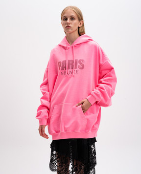 Vetements Розовые худи с кристаллами UA65HD590P