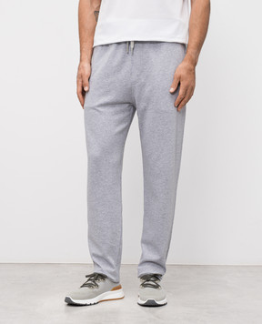 Brunello Cucinelli Серые спортивные штаны MW8633243G