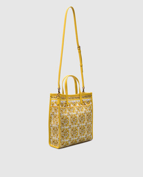 Dolce&Gabbana Біла сумка-тоут з логотипом з принтом Майоліка BB2259AP026