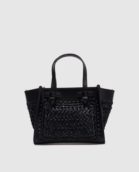 Gianni Chiarini Черная комбинированная плетеная сумка. BS11745COMMTSCY