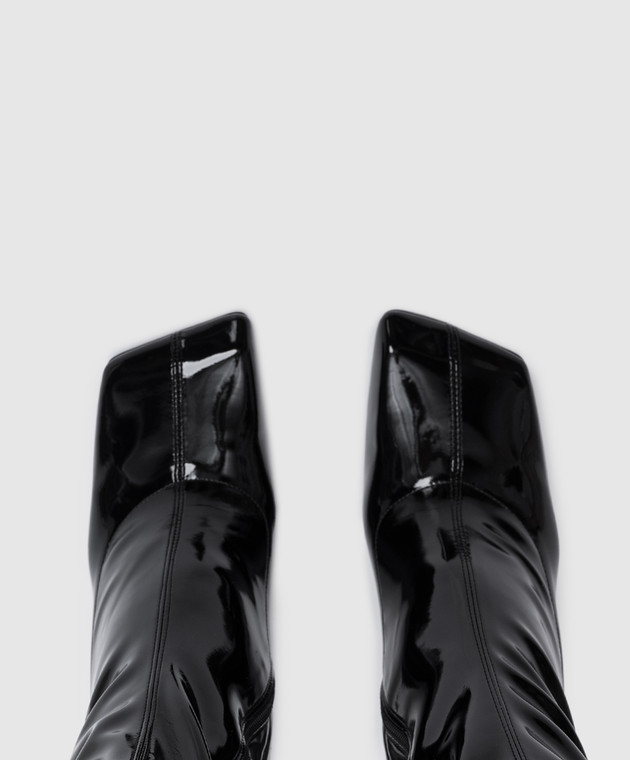 Babe Pay Pls Черные лакированные ботфорты 60190158120ST221 изображение 4