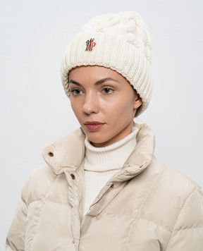 Moncler Grenoble Біла шапка з вовни K20983B00013M1172