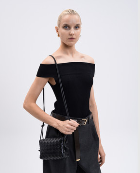 Bottega Veneta Чорна шкіряна сумка Loop 723547V1G11