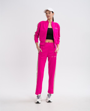 Palm Angels Рожеві спортивні штани з вишивкою логотипа PWCJ001S25FAB001