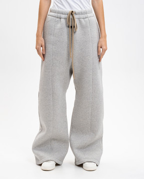 Fear of God Серые утепленные спортивные брюки с логотипом FG25FW15152FLC
