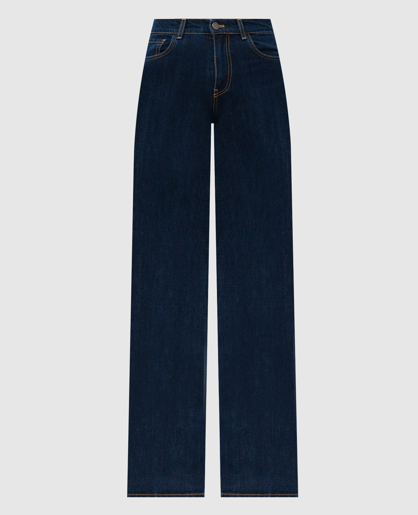 

Синие джинсы с эмблемой, Синий, Прямые джинсы