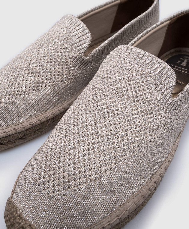 Brunello Cucinelli Сірі еспадрильї з люрексом MZ34G2696 зображення 5