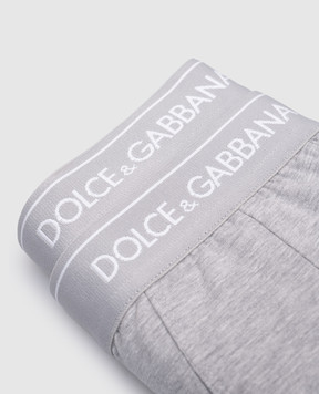 Dolce&Gabbana Набір сірих меланжевих трусів-боксерів з логотипом M9C07JONN95