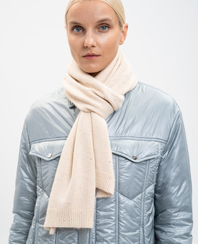 Twinset Бежевий шарф з ангорою з люрексом 252TA426A