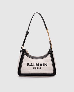 Balmain Бежевая сумка-хобо Raffia B-Army EN0BT743TRHS