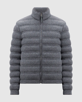 Mackage Серая пуховая куртка CHRISTOPHER из шерсти и кашемира CHRISTOPHER