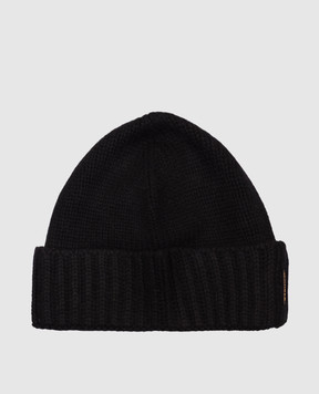 MooRER Черная шапка BERET из кашемира BERETCWS