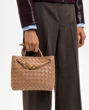 Bottega Veneta Коричнева шкіряна сумка Andiamo 766014VCPP1
