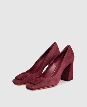 Santoni Бордові замшеві туфлі WDMP71814HI2TMGD