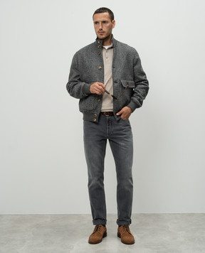 Brunello Cucinelli Бежевое поло из шерсти и кашемира M2400295